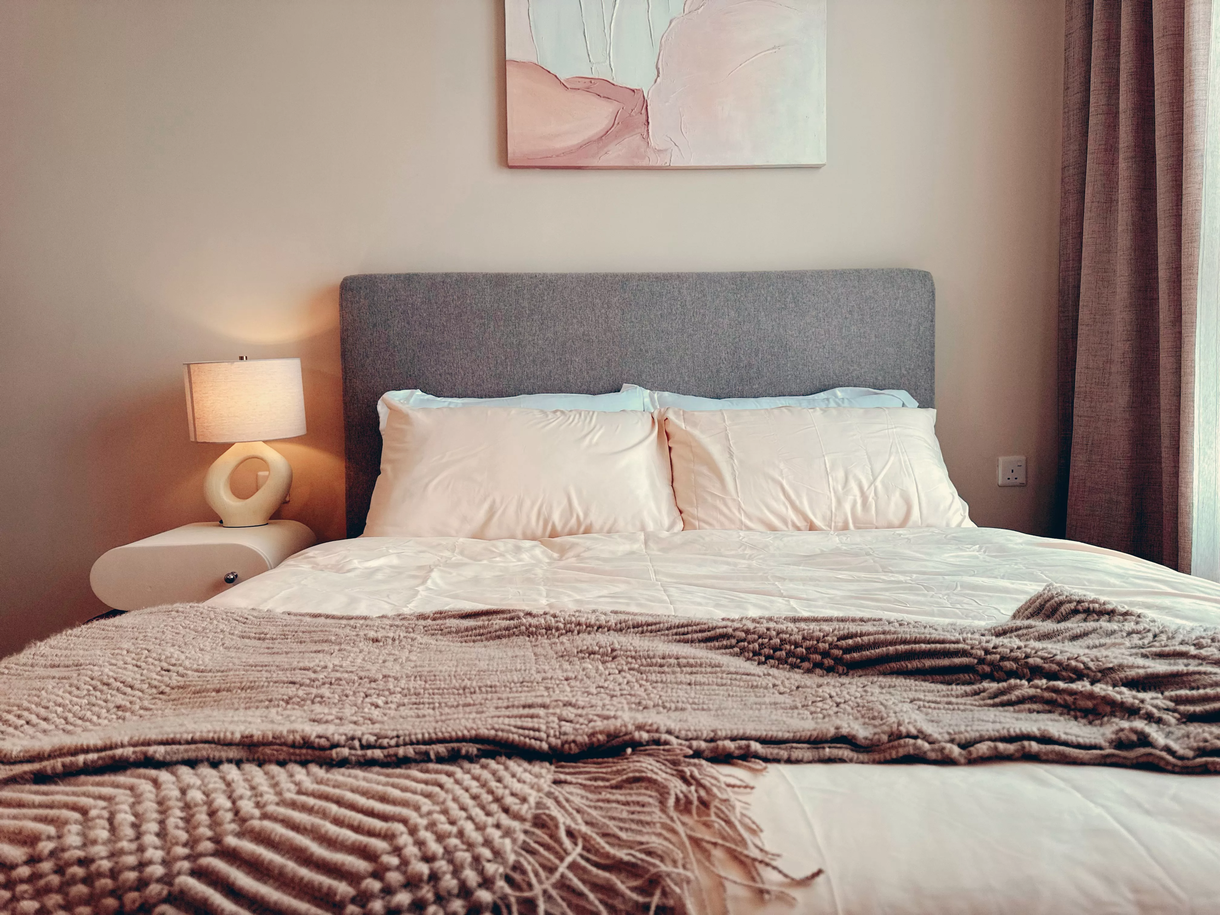 Serenity Room — Bedroom 1 with queen bed